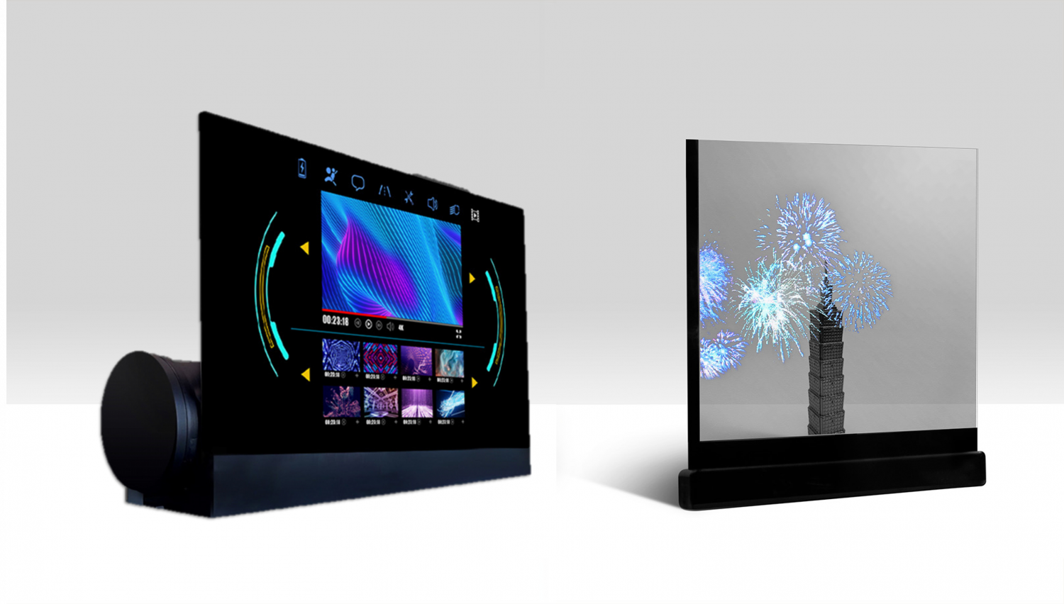 可捲式、折疊性、高透明